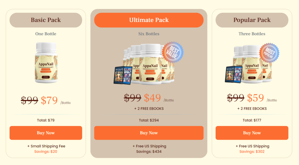 AppaNail Pricing Table